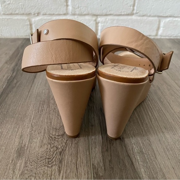 Ted Baker Gia Wedge Sandal - Free Shipping | DSW Ted Baker Ankle Strap Wedge Sandals Silver Metallic Leather Size 39 US 8.5